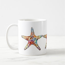 Taza De Café Arco iris de las estrellas de mar