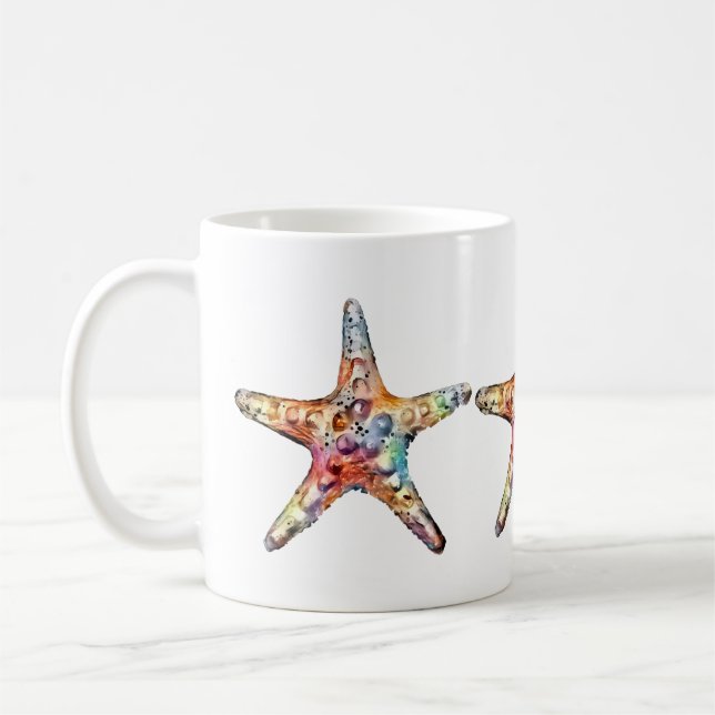 Taza De Café Arco iris de las estrellas de mar (Izquierda)