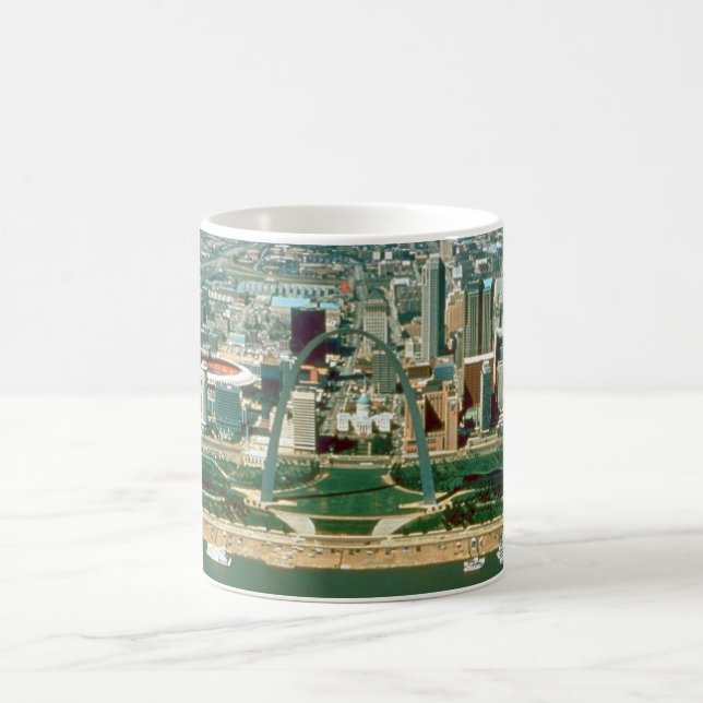 Taza De Café Arco y horizonte de St. Louis (Centro)