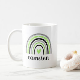 Taza De Café Arcoíris Agender Personalizado