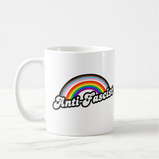 Taza De Café Arcoiris antifascista