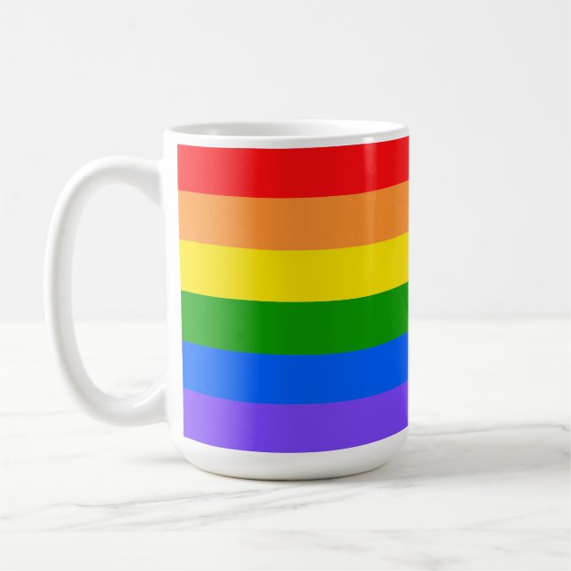 Taza De Café Arcoíris Colorido (Izquierda)
