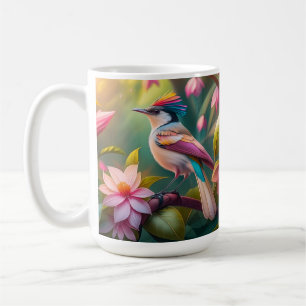 Taza De Café Arcoiris con crema Jay Fantasy Bird