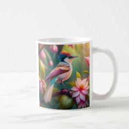 Taza De Café Arcoiris con crema Jay Fantasy Bird