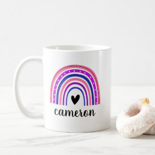 Taza De Café Arcoiris con fluido de género personalizado
