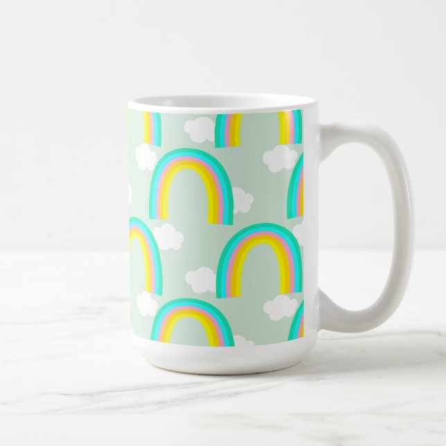 Taza De Café Arcoíris con Nube Azul (Derecha)