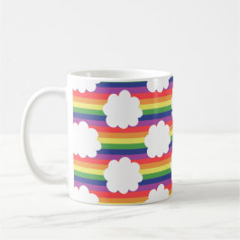 Taza De Café Arcoiris con nubes