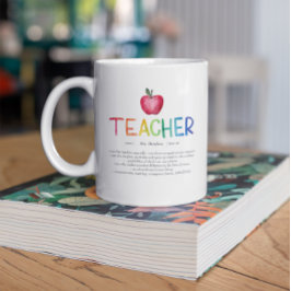Taza De Café Arcoíris de Acuarela Moderna Agradecimiento a la M