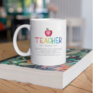 Taza De Café Arcoíris de Acuarela Moderna Agradecimiento a la M