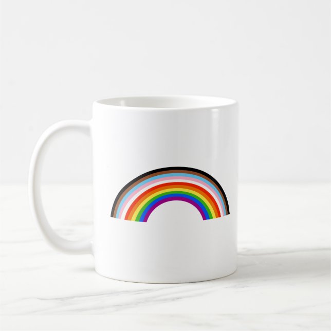 Taza De Café Arcoíris de Arco de Progress Pride (Izquierda)