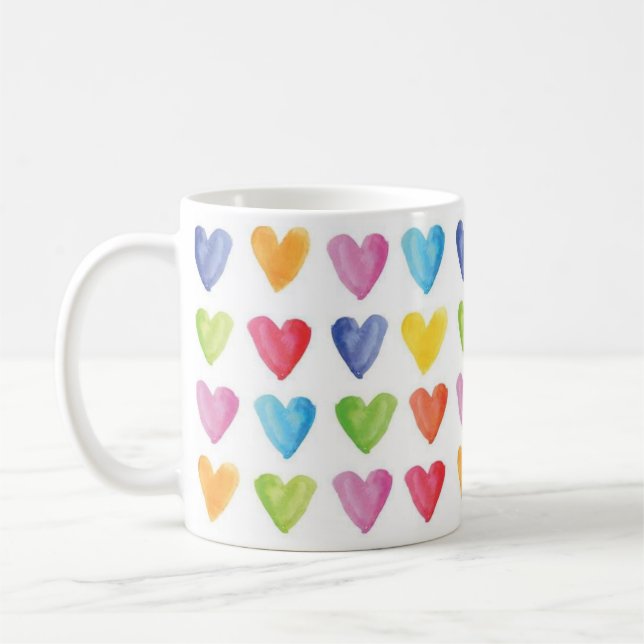 Taza De Café Arcoiris de fango cardíaco (Izquierda)