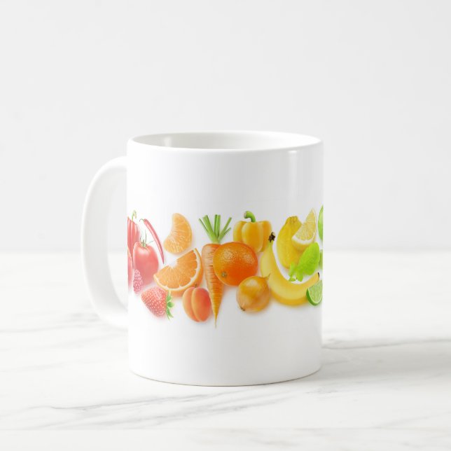 Taza De Café Arcoiris de frutas (Anverso izquierdo)