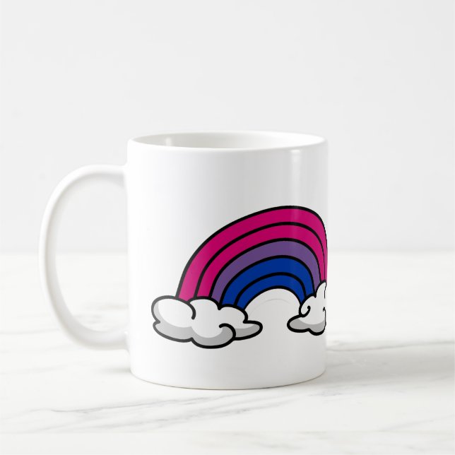 Taza De Café Arcoíris de Orgullo Bisexual (Izquierda)