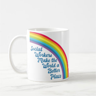 Taza De Café Arcoiris de trabajo social Inspirador
