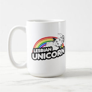 Taza De Café Arcoíris de Unicornio Lesbiana