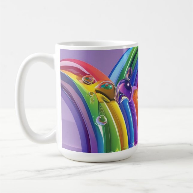 Taza De Café Arcoiris distorsionados (Izquierda)