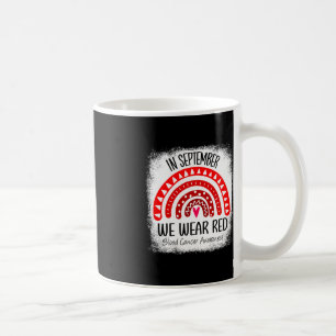 Taza De Café Arcoiris En Septiembre Usamos Cáncer De Sangre Roj