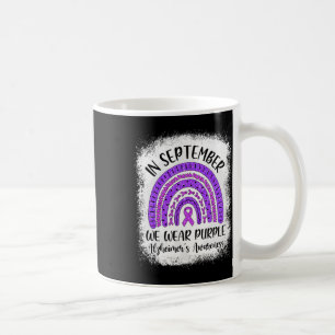 Taza De Café Arcoiris En Septiembre Usamos Heimerheimer púrpura