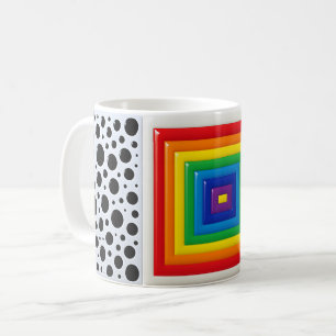 Taza De Café Arcoíris Geométrico 