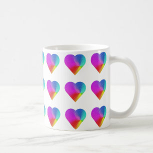 Taza De Café Arcoiris Hearts Mug