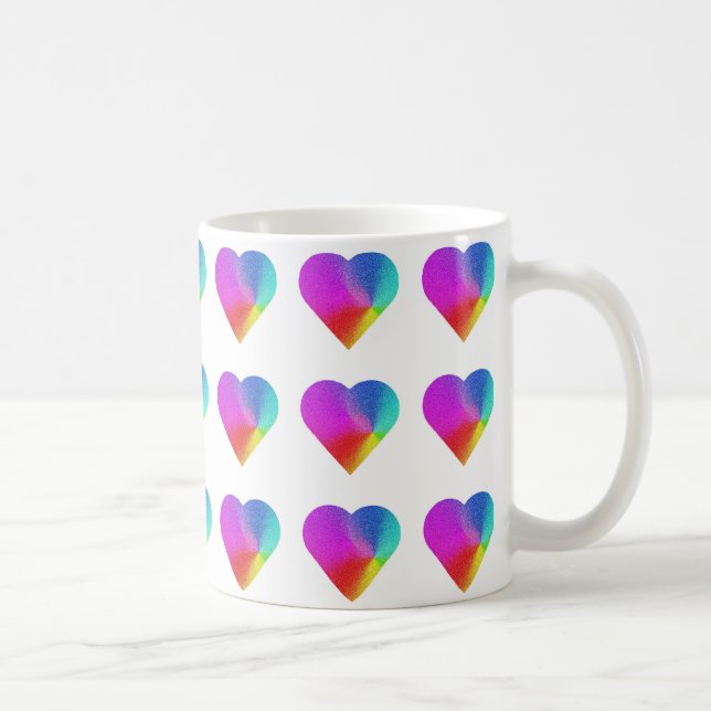 Taza De Café Arcoiris Hearts Mug (Derecha)
