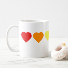 Taza De Café Arcoiris Hearts Mug