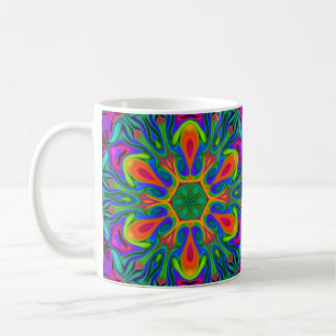 Taza De Café Arcoiris hippie psicodélico
