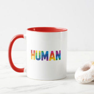 Taza de café Arcoíris Humano Orgullo Gay LGBT