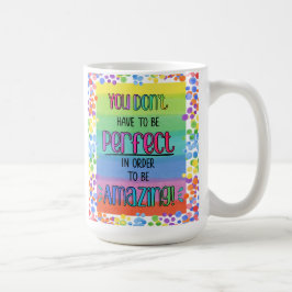 Taza De Café Arcoiris Inspirador perfectamente asombroso