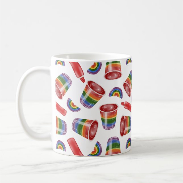 Taza De Café Arcoiris Jelly dispara café Mug (Izquierda)