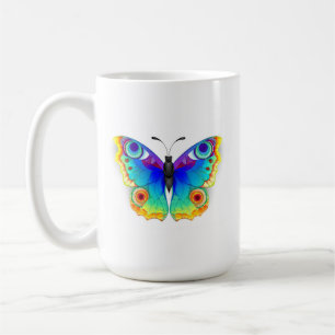 Taza De Café Arcoiris mariposa Peacock Eye