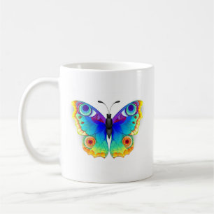 Taza De Café Arcoiris mariposa Peacock Eye