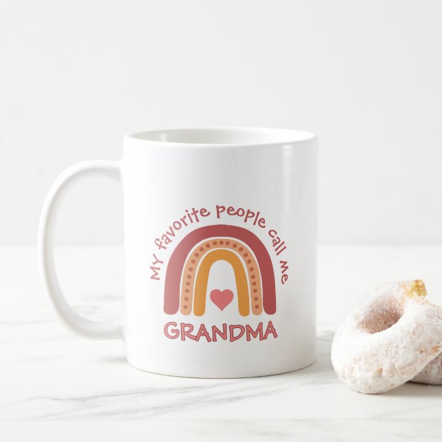 Taza De Café Arcoiris para las abuelas de los hijos (Con donut)