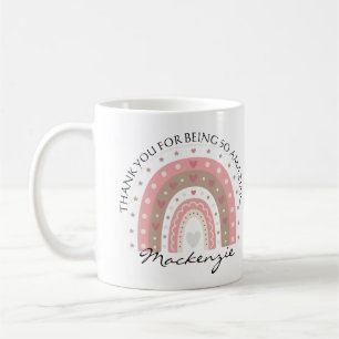 Taza De Café Arcoiris Personalizado Añadir Mensaje Y Nombre