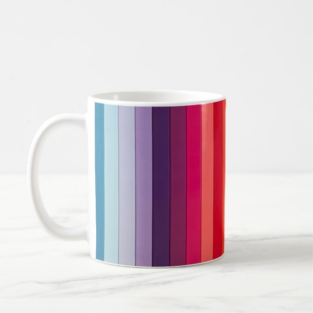 Taza De Café Arcoiris rayado multicolor (Izquierda)