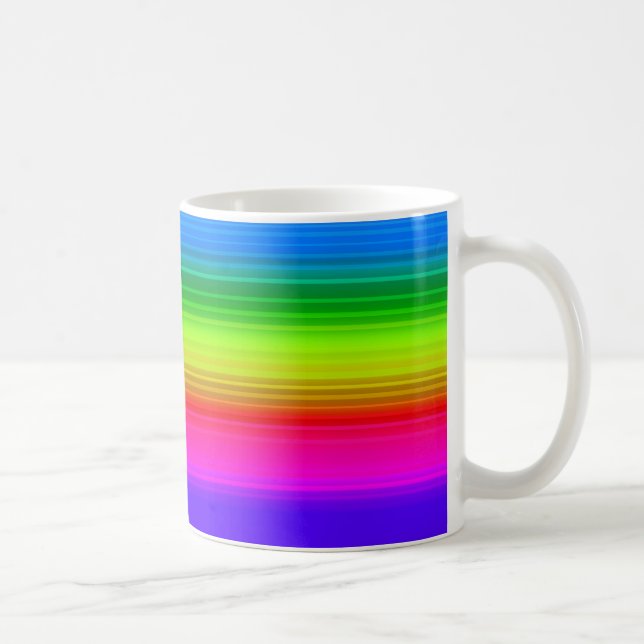 Taza De Café Arcoíris rayados (Derecha)
