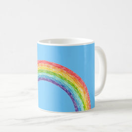 Taza De Café Arcoiris y cielo azul