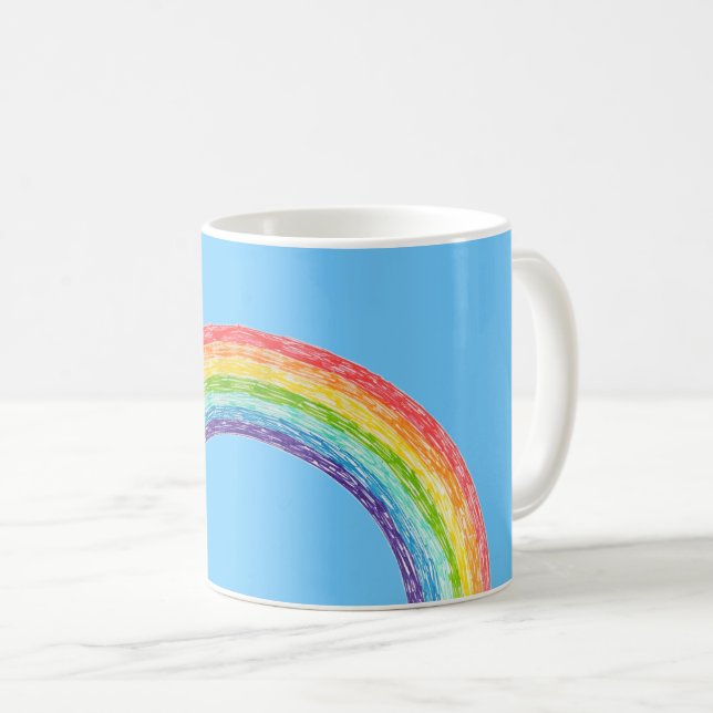 Taza De Café Arcoiris y cielo azul (Anverso derecho)