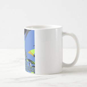 Taza De Café Arcos de Guay con diseño de arte fractal