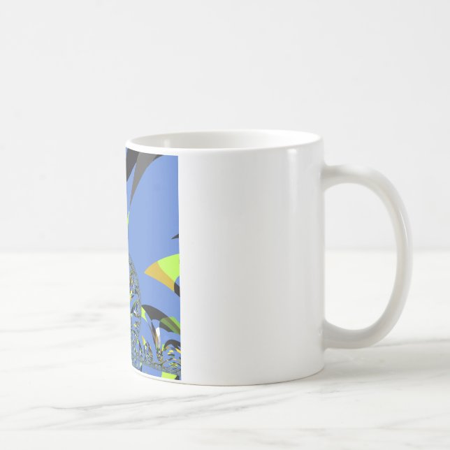 Taza De Café Arcos de Guay con diseño de arte fractal (Derecha)