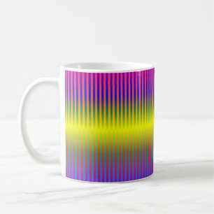 Taza De Café Arcos de lluvia oscuros y claros (franjas)