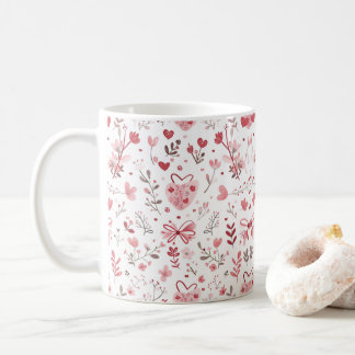 Taza De Café Arcos rosados con flores