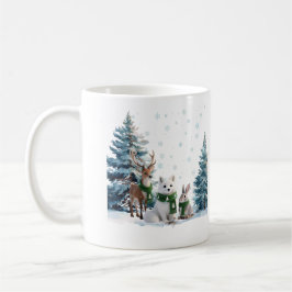Taza De Café Arctic Fox Moose and Hare Winter Wildlife Trio