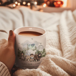 Taza De Café Arctic Whimsy | Paz, Amor y Luz Navideña 