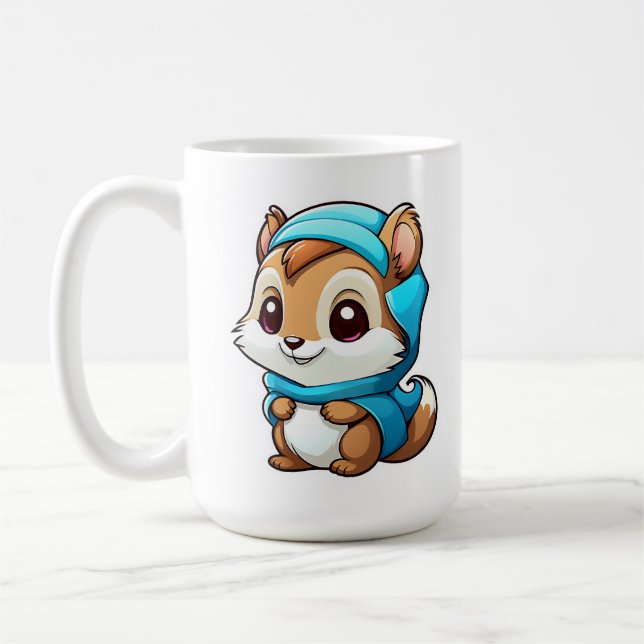 Taza De Café Ardilla animal adorable (Izquierda)