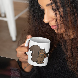 Taza De Café Ardilla Con Acorn