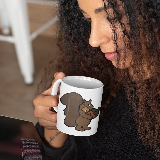 Taza De Café Ardilla Con Acorn (Subido por el creador)