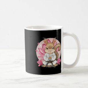Taza De Café Ardilla de Karate Lindo Flor de Loto Kung Fu Mma P