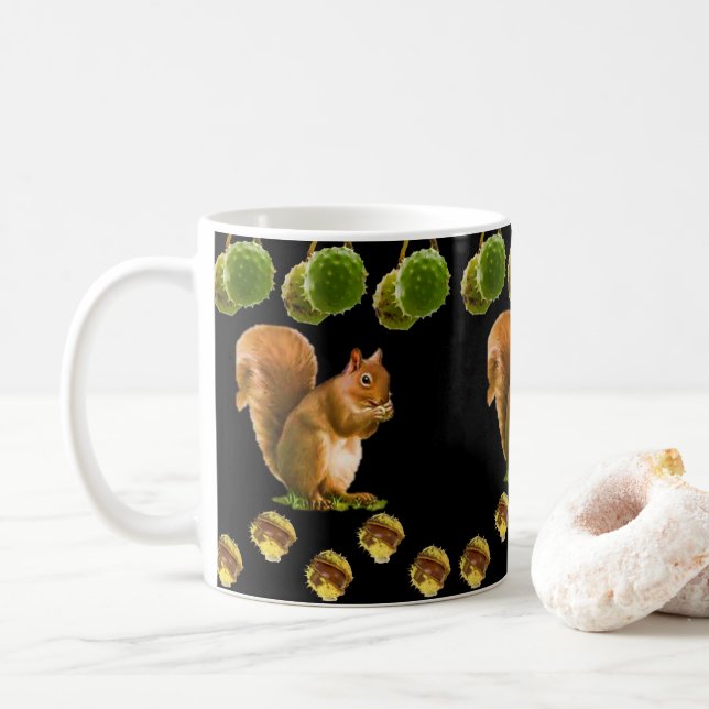Taza De Café ardilla de los mugs (Con donut)