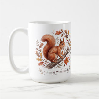 Taza De Café Ardilla del bosque otoñal